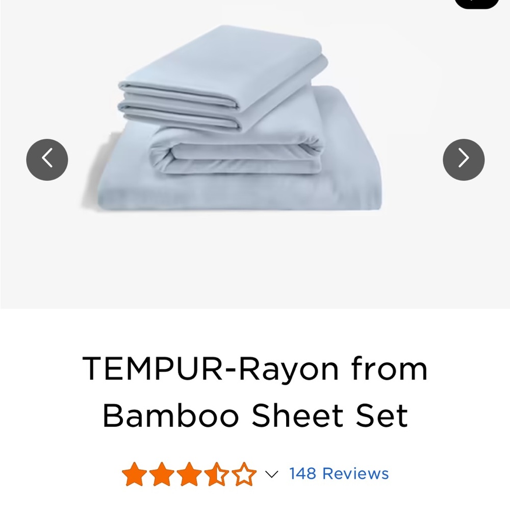 Tempur-Pedic Bamboo jersey knit king sheet set